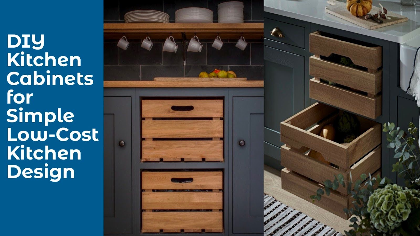 4. DIY Kitchen Cabinets for Simple Low-Cost Kitchen Design